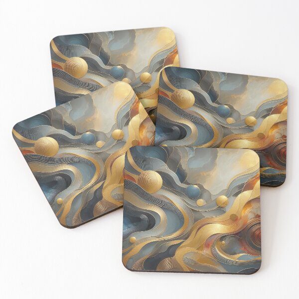 Item preview, Nordic Golden Ribbon Art designed and sold by ArtfulCrafty.