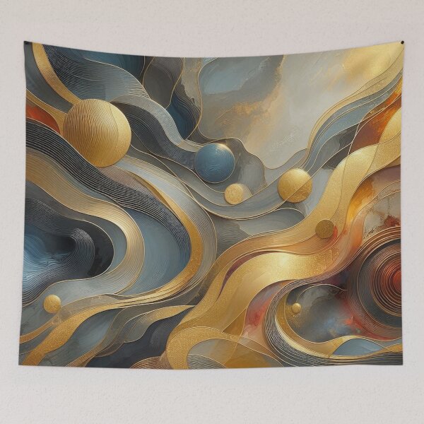 Item preview, Nordic Golden Ribbon Art designed and sold by ArtfulCrafty.