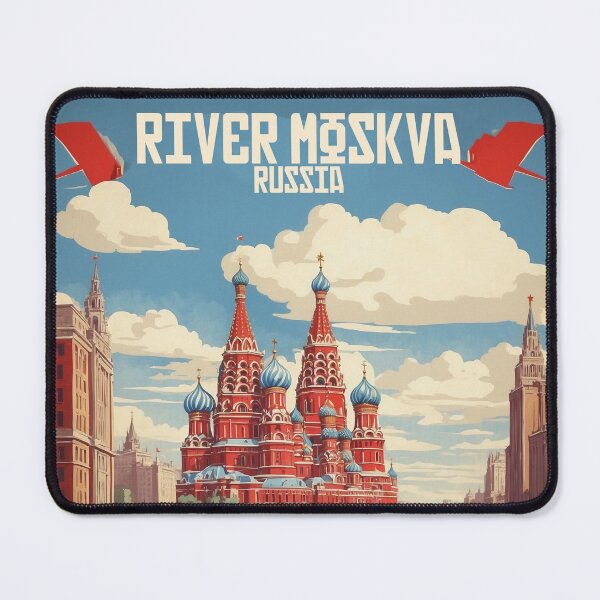 Item preview, River Moskva Russia Vintage Poster Tourism 3 designed and sold by TravelersGems.