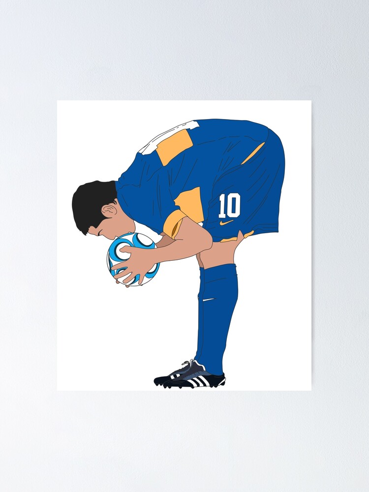 イラスト Riquelme Dedicated Illustration Board Riquelme Juan Roman Boca Juniors Retro Football Argentina