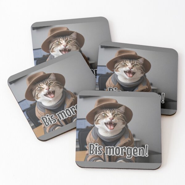 Item preview, KI-generierte Katze 02 "Bis morgen" designed and sold by Cliff-Qi.