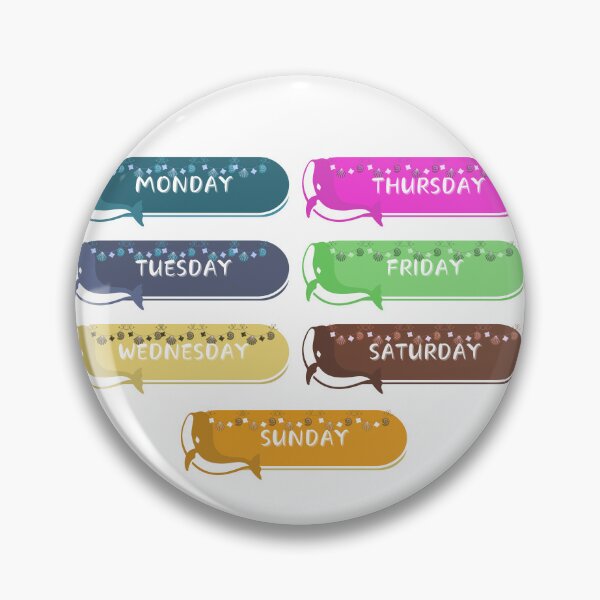 Item preview, Days of the week  designed and sold by aquatickawaii.