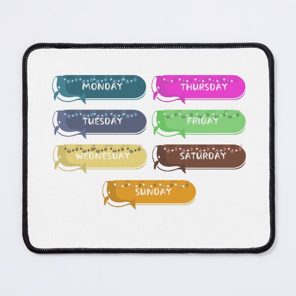 Item preview, Days of the week  designed and sold by aquatickawaii.