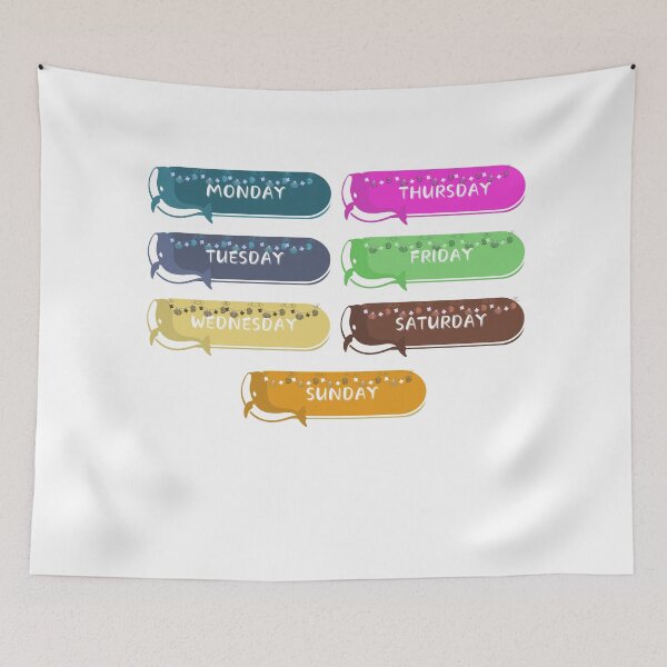 Item preview, Days of the week  designed and sold by aquatickawaii.
