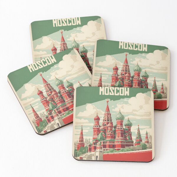 Item preview, Moscú Rusia Vintage Poster Turismo 5 designed and sold by TravelersGems.