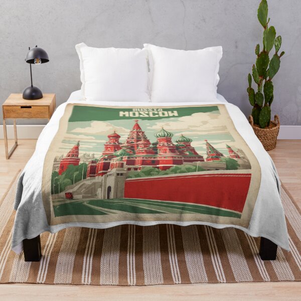 Item preview, Moscú Rusia Vintage Poster Turismo 5 designed and sold by TravelersGems.