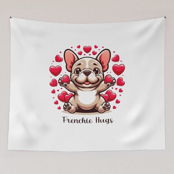 Item preview, Frenchie Hugs & Valentine Wishes designed and sold by creativechaster.