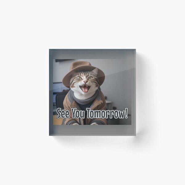 Item preview, AI-Generated Cat 02 "See You Tomorrow" designed and sold by Cliff-Qi.