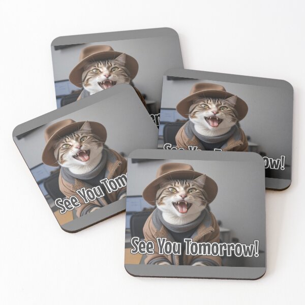 Item preview, AI-Generated Cat 02 "See You Tomorrow" designed and sold by Cliff-Qi.