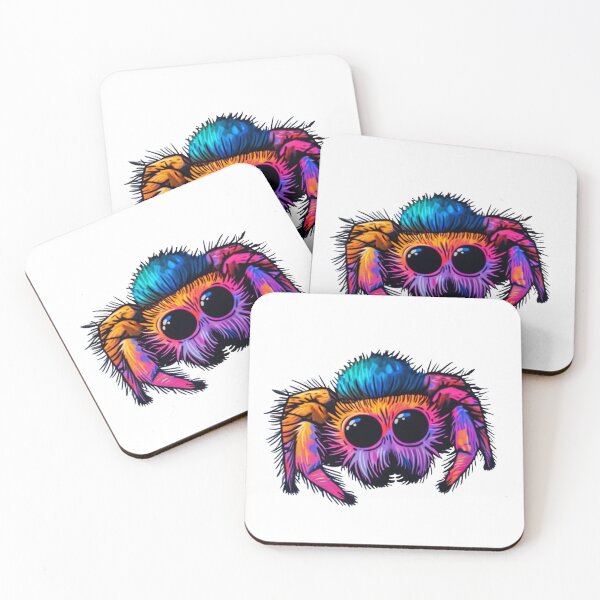 Item preview, Cute and Colorful Jumping Spider designed and sold by DoodleDreamShop.