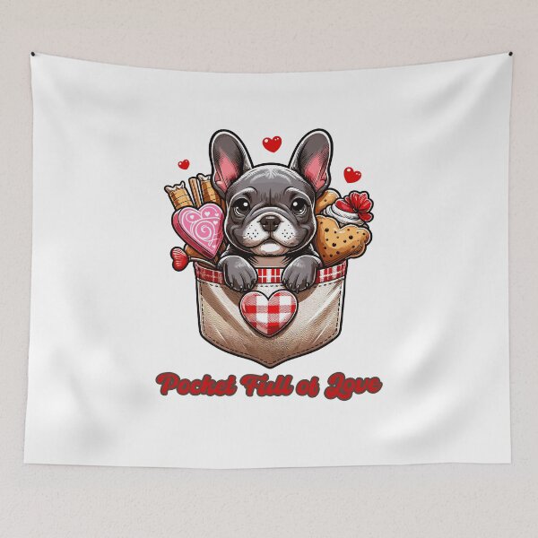 Item preview, Frenchie in a Pocket: Heart Treats designed and sold by creativechaster.