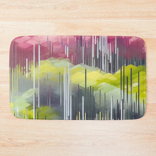 Item preview, Spring Glitch Art 04 - Green Mountains designed and sold by JoanNinjaHen.