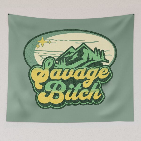 Item preview, Savage Bitch Retro Nature by Sunshine Firecracker designed and sold by SunFirecracker.