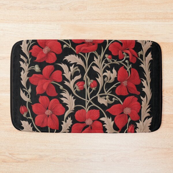 Item preview, Art Nouveau Floral Pattern Collection #1 - Red Bleeding Heart Flowers #5 designed and sold by elektronen.