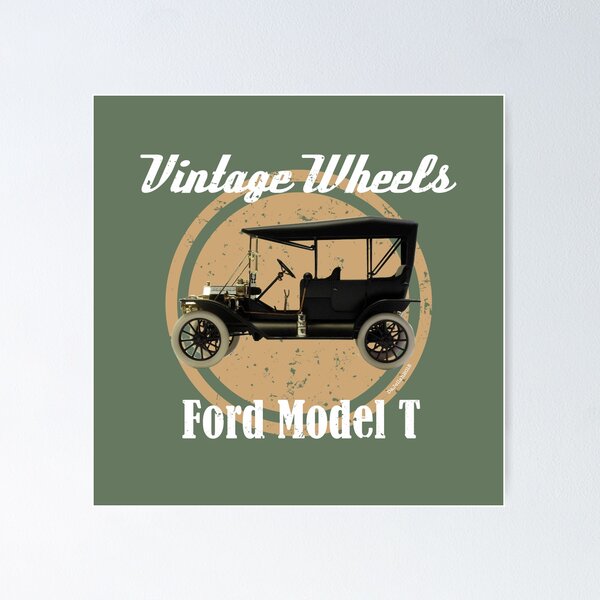 Vintage Handpainted Ford Model T Slate Tile Wall good Hanging