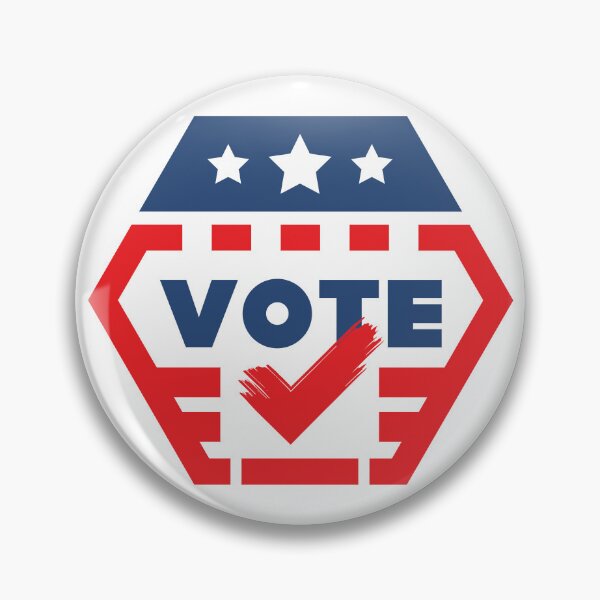 Item preview, Vote Red, White, and Blue Retro Checkmark designed and sold by ArtMeetsPizza.