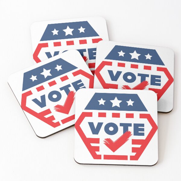Item preview, Vote Red, White, and Blue Retro Checkmark designed and sold by ArtMeetsPizza.