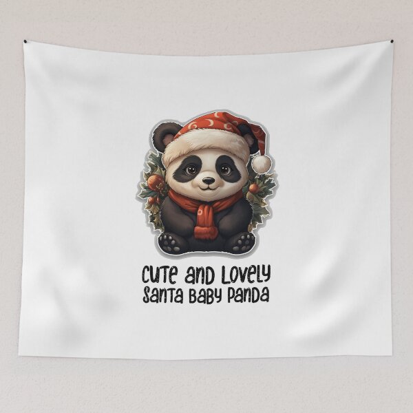 Item preview, Christmas Santa Sweet Panda-Cute and Lovely Santa Panda ! designed and sold by Mohammed Sohail Khan.