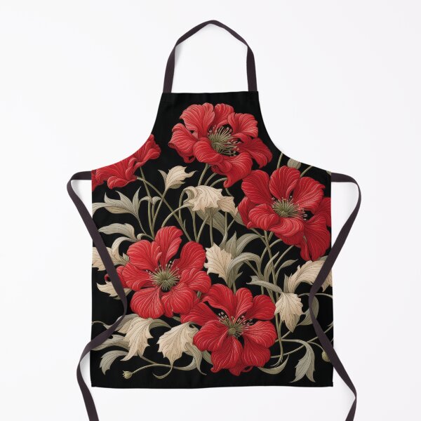 Item preview, Art Nouveau Floral Pattern Collection #1 - Red Bleeding Heart Flowers #7 designed and sold by elektronen.