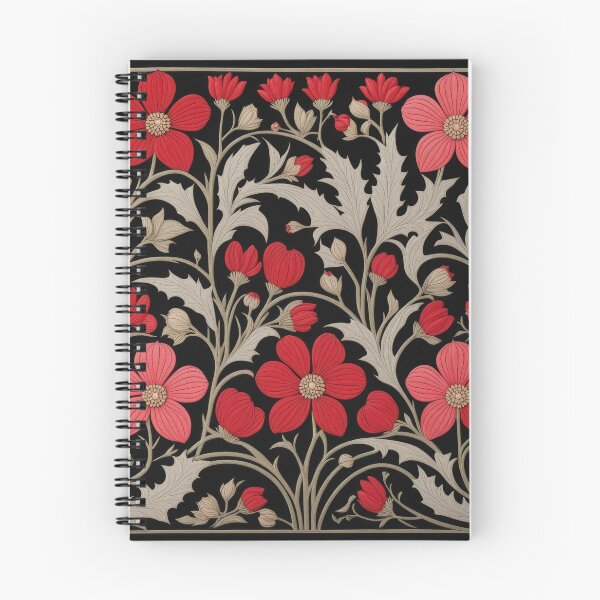 Item preview, Art Nouveau Floral Pattern Collection #1 - Red Bleeding Heart Flowers #8 designed and sold by elektronen.