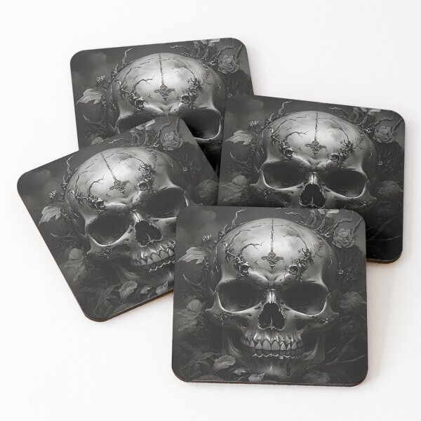 Item preview, Skull in Black and White designed and sold by DarkJuliettes.