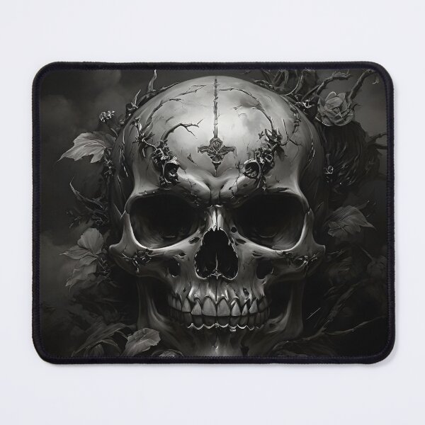 Item preview, Skull in Black and White designed and sold by DarkJuliettes.