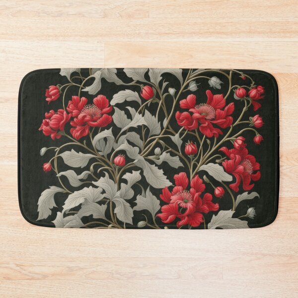 Item preview, Art Nouveau Floral Pattern Collection #1 - Red Bleeding Heart Flowers #11 designed and sold by elektronen.