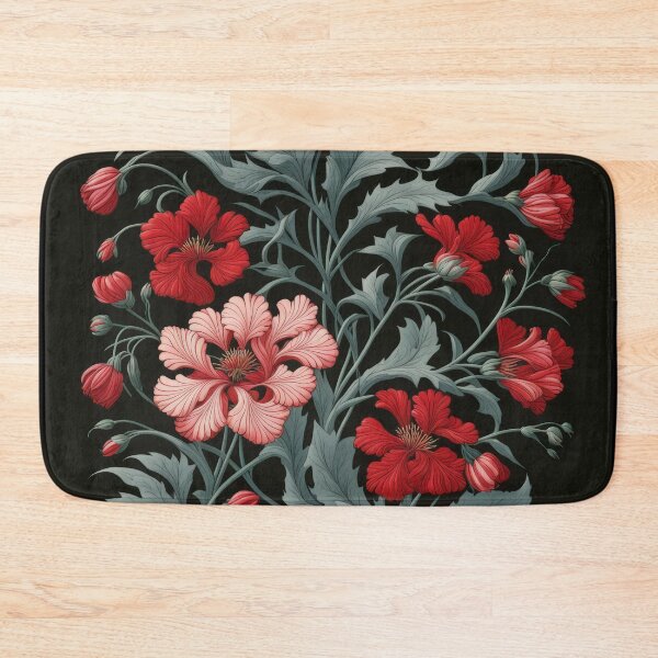 Item preview, Art Nouveau Floral Pattern Collection #1 - Red Bleeding Heart Flowers #12 designed and sold by elektronen.