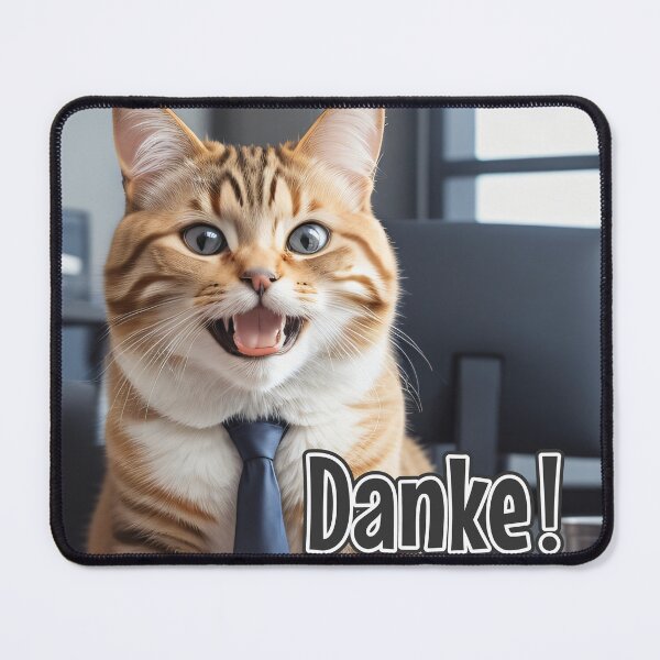 Item preview, KI-generierte Katze 02 "Danke" designed and sold by Cliff-Qi.
