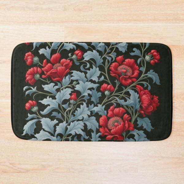 Item preview, Art Nouveau Floral Pattern Collection #1 - Red Bleeding Heart Flowers #13 designed and sold by elektronen.
