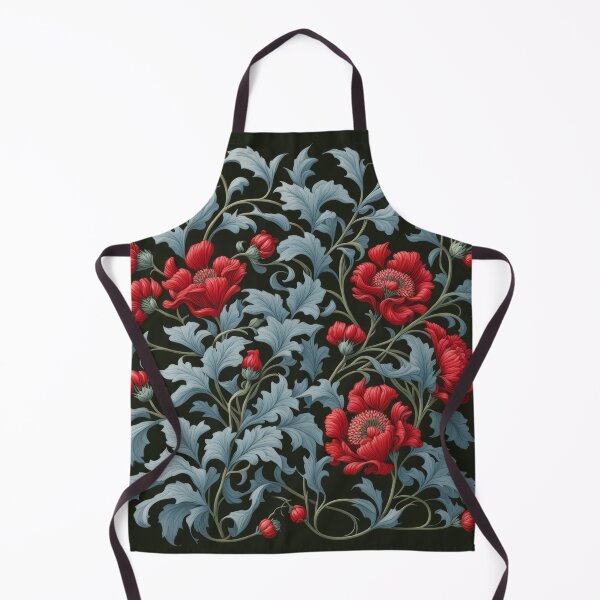 Item preview, Art Nouveau Floral Pattern Collection #1 - Red Bleeding Heart Flowers #13 designed and sold by elektronen.