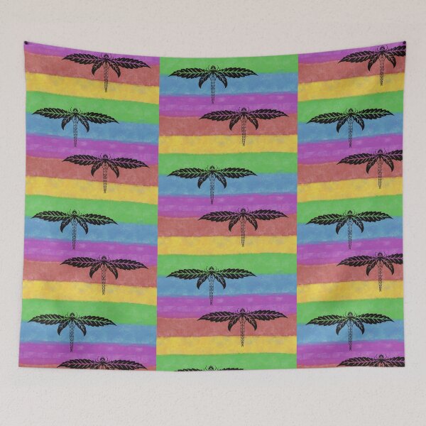 Item preview, Dragonfly Rainbow print designed and sold by bohemianeNVy7.