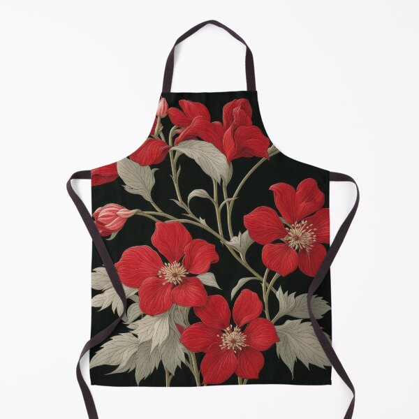 Item preview, Art Nouveau Floral Pattern Collection #1 - Red Bleeding Heart Flowers #14 designed and sold by elektronen.