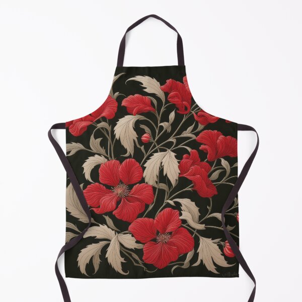 Item preview, Art Nouveau Floral Pattern Collection #1 - Red Bleeding Heart Flowers #15 designed and sold by elektronen.