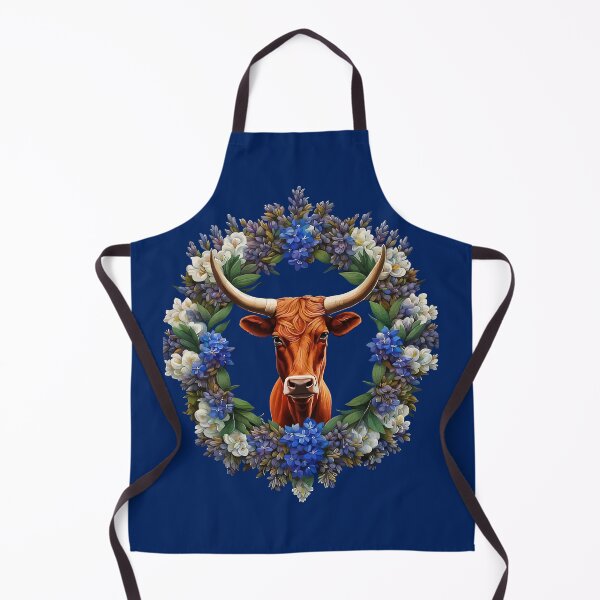 Item preview, Mia The Longhorn Surrounded By A Wreath Of Lupins designed and sold by taiche.