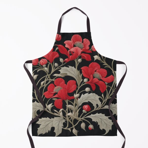 Item preview, Art Nouveau Floral Pattern Collection #1 - Red Bleeding Heart Flowers #16 designed and sold by elektronen.