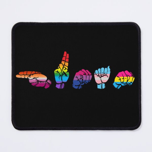 Item preview, ASL LGBT HUMAN in Pride Colors designed and sold by TheirChoice.