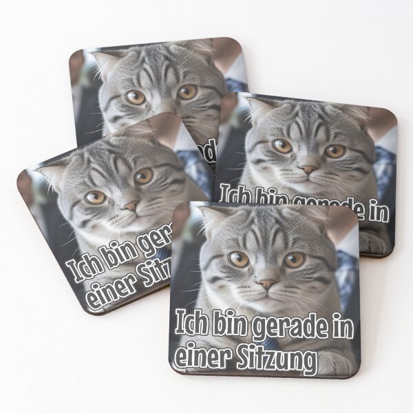Item preview, KI-generierte Katze 02 "Ich bin gerade in einer Sitzung" designed and sold by Cliff-Qi.
