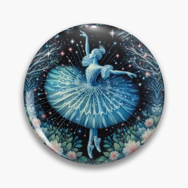 Item preview, Ballerina Dancing with Blue Sparkles and Glowing Foliage designed and sold by Witsprings.