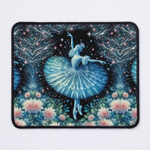 Item preview, Ballerina Dancing with Blue Sparkles and Glowing Foliage designed and sold by Witsprings.