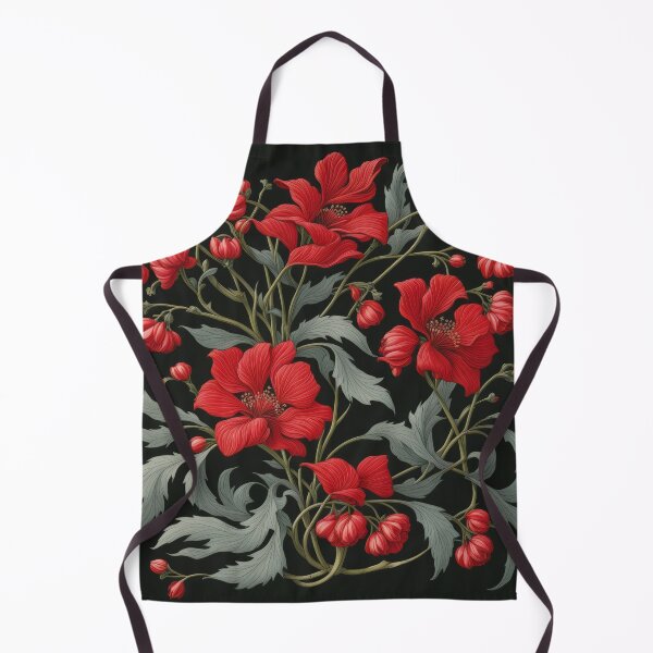 Item preview, Art Nouveau Floral Pattern Collection #1 - Red Bleeding Heart Flowers #18 designed and sold by elektronen.
