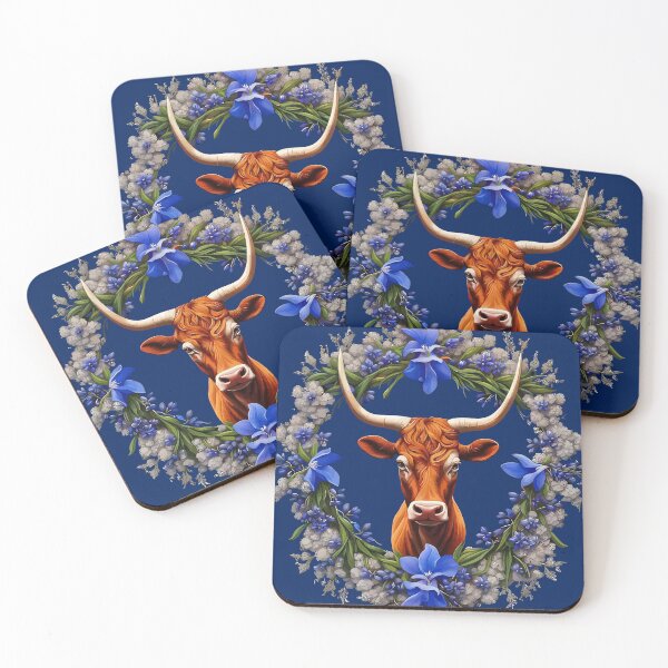 Item preview, Camila The Longhorn Surrounded By A Wreath Of Lupins designed and sold by taiche.