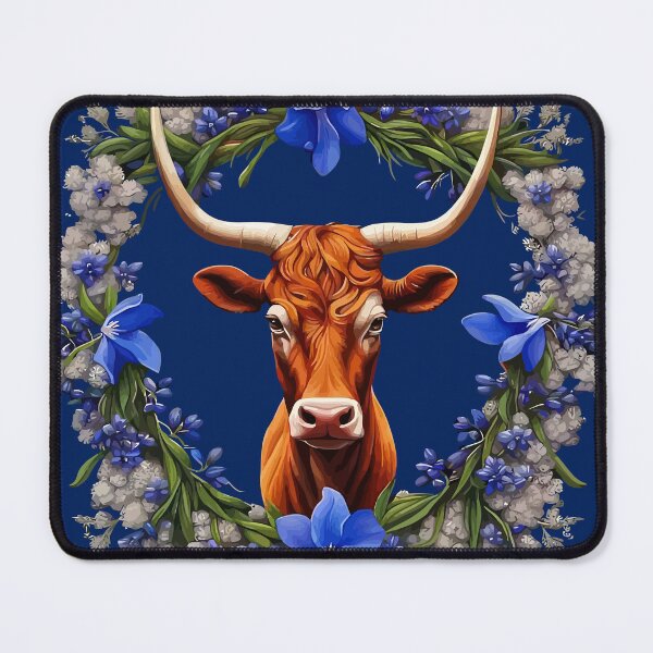 Item preview, Camila The Longhorn Surrounded By A Wreath Of Lupins designed and sold by taiche.