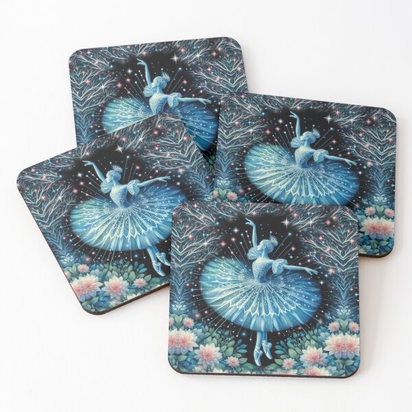 Item preview, Ballerina Dancing with Blue Sparkles and Glowing Foliage designed and sold by Witsprings.