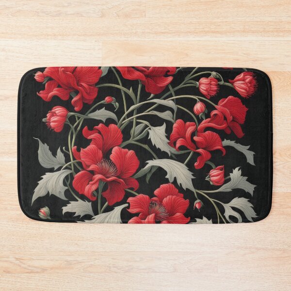 Item preview, Art Nouveau Floral Pattern Collection #1 - Red Bleeding Heart Flowers #19 designed and sold by elektronen.