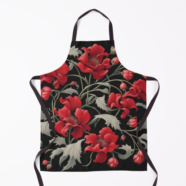 Item preview, Art Nouveau Floral Pattern Collection #1 - Red Bleeding Heart Flowers #19 designed and sold by elektronen.