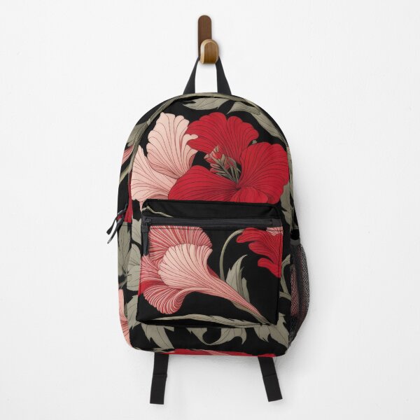 Item preview, Art Nouveau Floral Pattern Collection #1 - Red Bleeding Heart Flowers #21 designed and sold by elektronen.