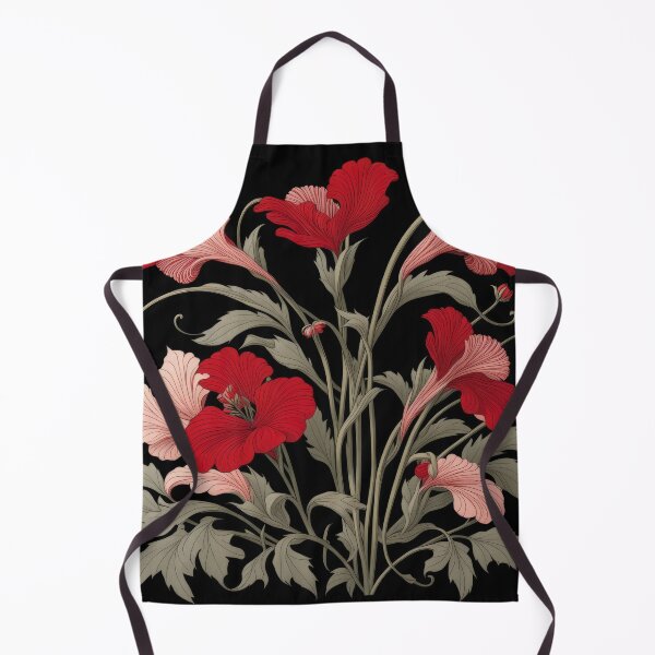 Item preview, Art Nouveau Floral Pattern Collection #1 - Red Bleeding Heart Flowers #21 designed and sold by elektronen.