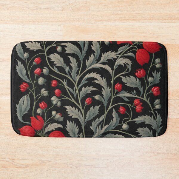 Item preview, Art Nouveau Floral Pattern Collection #1 - Red Bleeding Heart Flowers #22 designed and sold by elektronen.