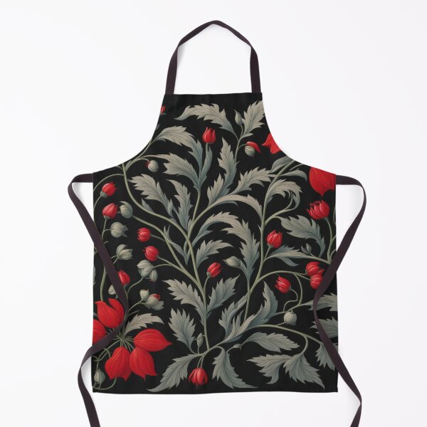 Item preview, Art Nouveau Floral Pattern Collection #1 - Red Bleeding Heart Flowers #22 designed and sold by elektronen.